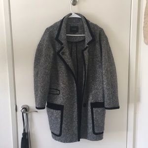 Isabel Marant Khan Tweed Coat seen on Miranda Kerr